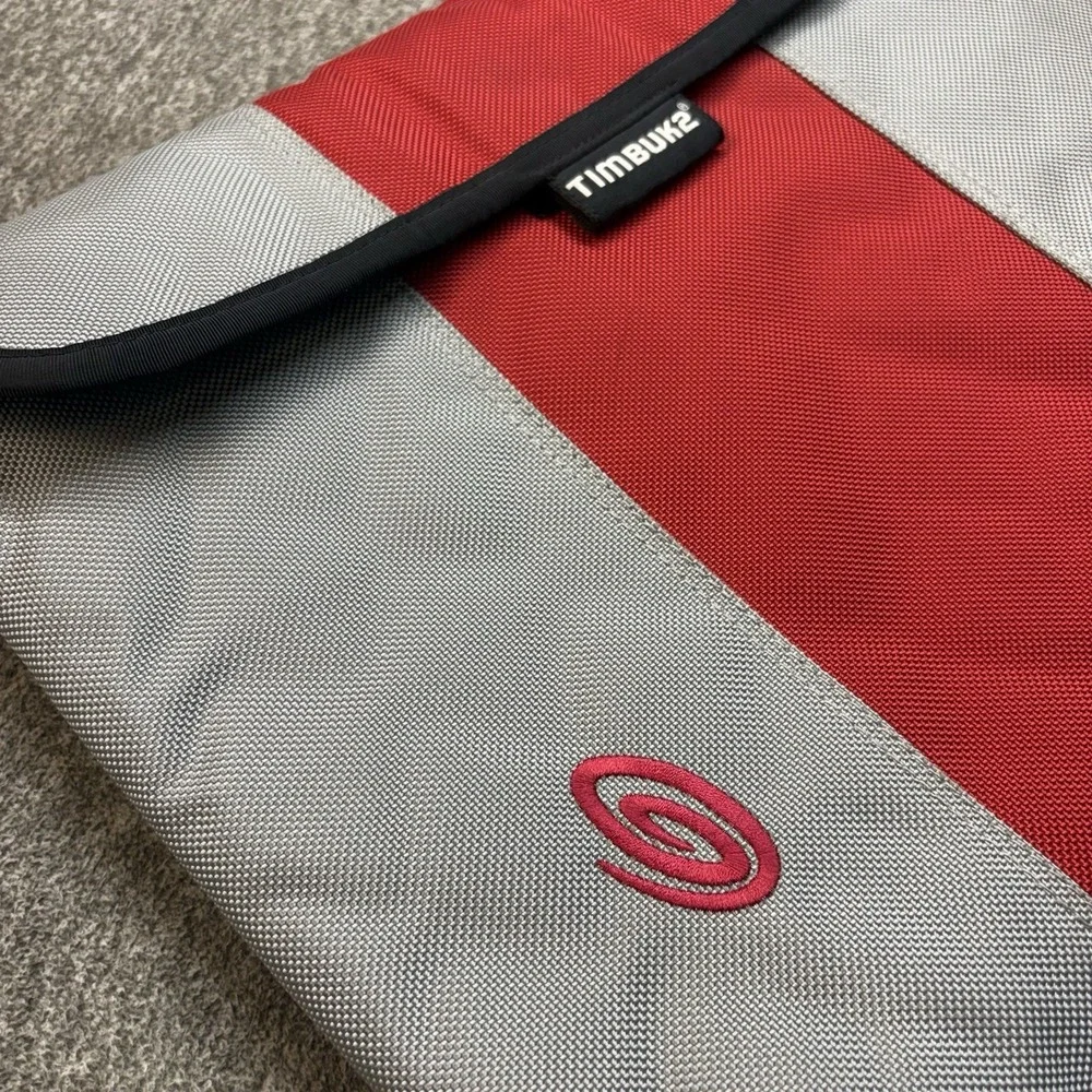 VTG Timbuk2 Classic Padded Laptop Sleeve Case Red Gray Tablet Organizer 14